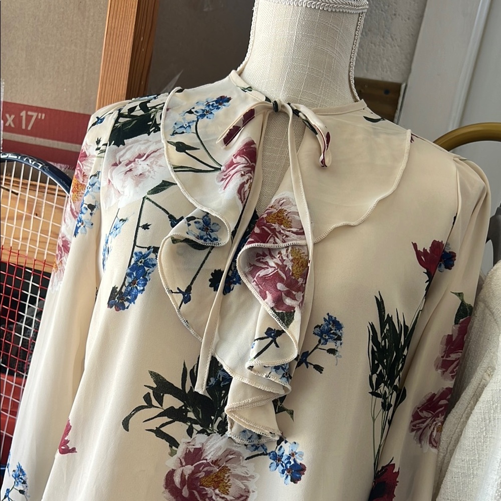 Floral Ruffle Blouse